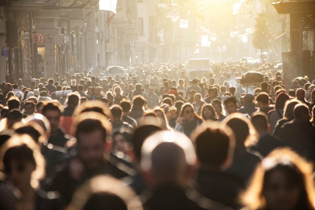 Commuters in the street