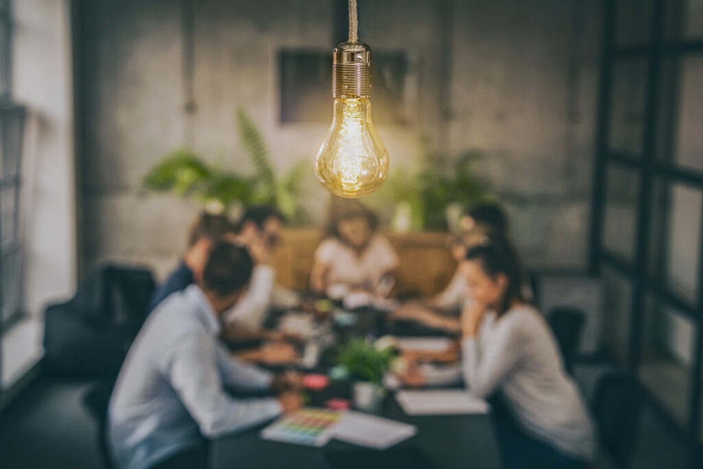 Lightbulb in Boardroom